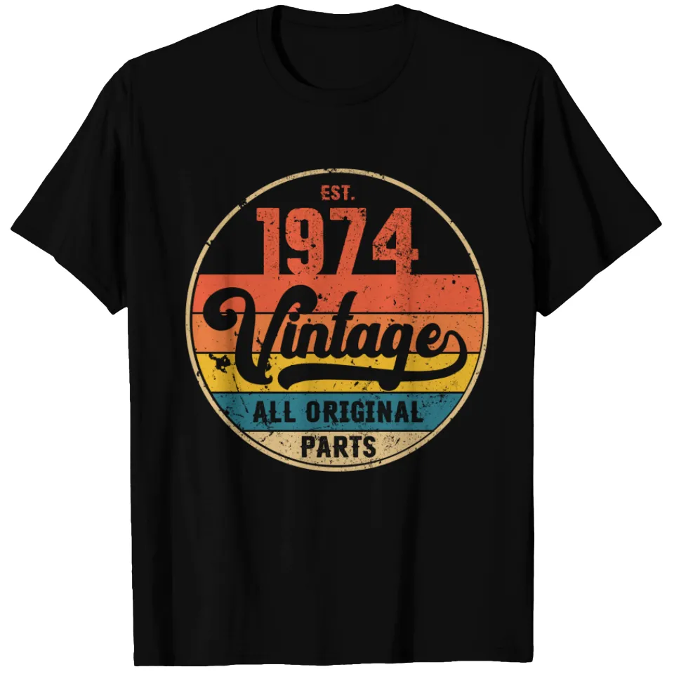 T-shirt pour hommes 1974 Vintage All Original Parts — T-shirts pour hommes