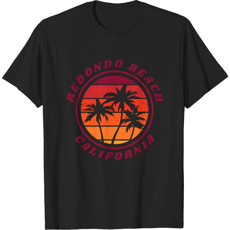 T-shirt pour hommes Redondo Beach California en noir — T-shirts pour hommes
