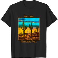 T-shirt pour hommes du parc national Saguaro en noir — T-shirts pour hommes