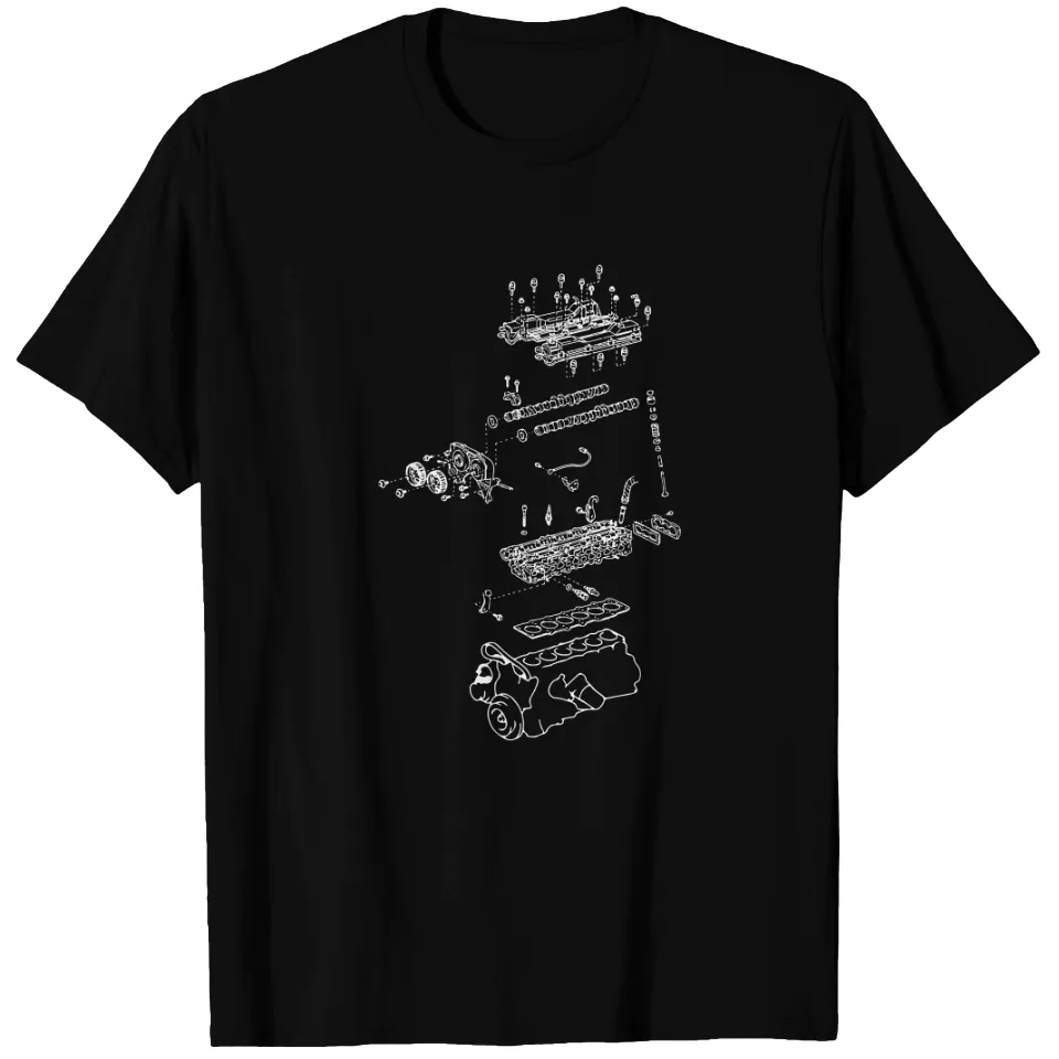 T-shirt 2JZ Engine JDM pour hommes en noir