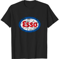 T-shirt Auto Racing avec Logo Esso Vintage Distressé pour Hommes — T-shirts pour hommes