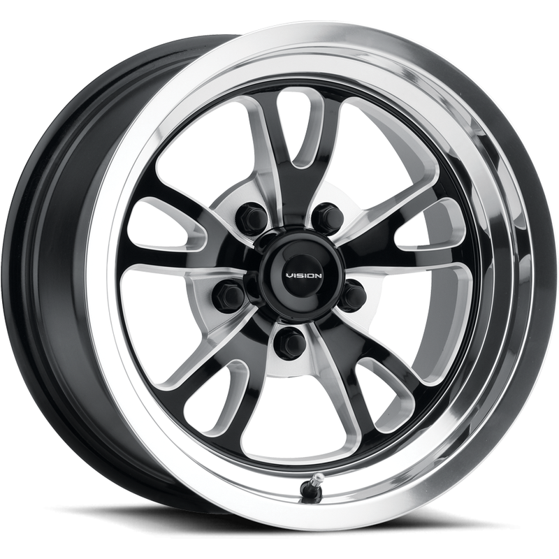 American Muscle 149 Patriot Gloss Black Milled Spoke Rims 15x10 — Wheels & Rims