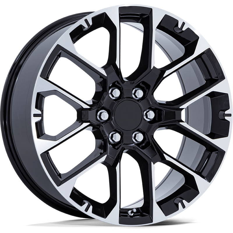 Roues Performance Replicas PR224 Noires Usinées - 22x9 - 6x139.7 — Roues et jantes