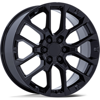 Performance Replicas PR224 Noir Brillant Roues 22x9 - Motif de Boulon 6x139.7 — Roues et jantes