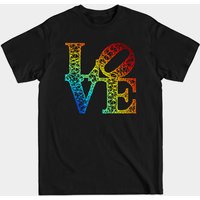 T-shirt Love pour hommes par Robert Indiana en noir — T-shirts pour hommes