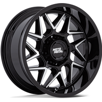 Moto Metal MO812 Turbine Machined Black 20x10 Wheels - 5x127 — Wheels & Rims