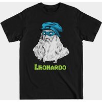 T-shirt pour hommes Leonardo Da Vinci en noir — T-shirts pour hommes