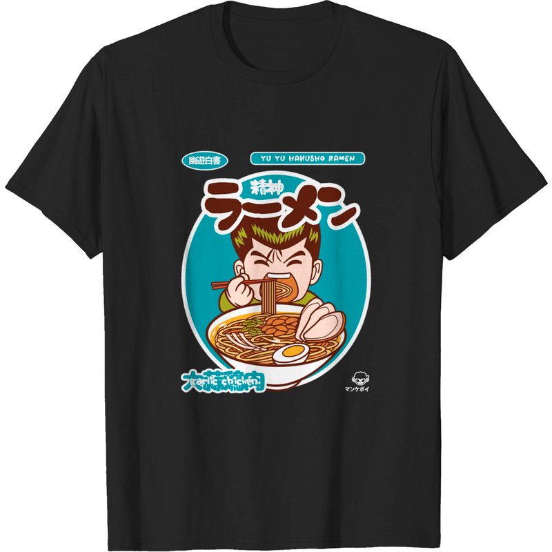 Yu Yu Hakusho Ramen T-Shirt for Men - Black
