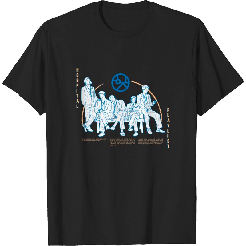T-shirt pour hommes avec citation de Hospital Playlist Kdrama — T-shirts pour hommes