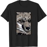 T-shirt pour hommes Fox Face - Fox en noir — T-shirts pour hommes