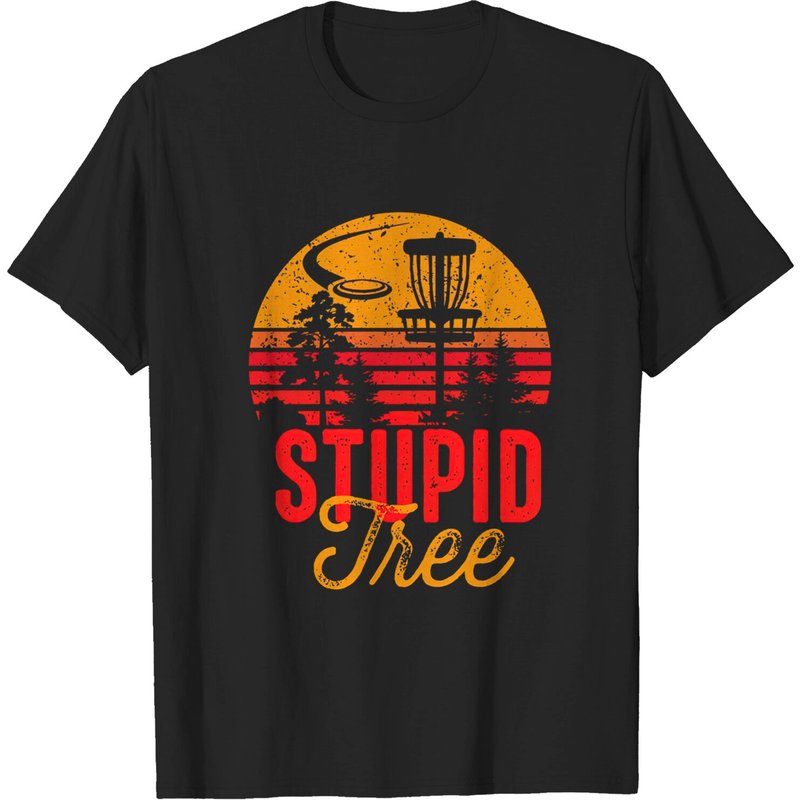 Stupid Tree Funny Ultimate Frisbee Frolf Disc Golf T-Shirt for Men