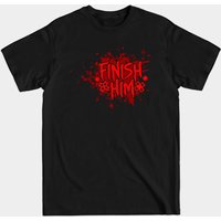 Finish Him Men's Black T-Shirt — Mens T Shirts