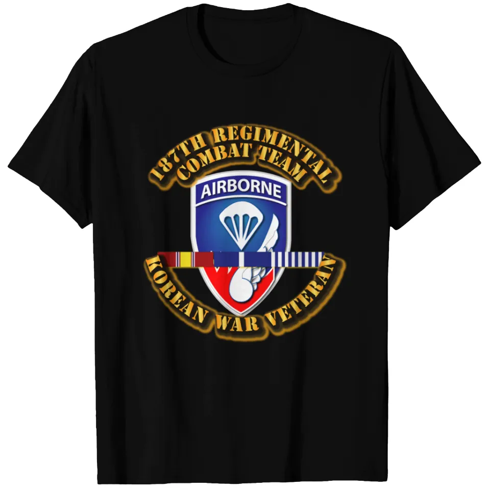 187th Regimental Combat Team - Korea w SVC Ribbons - Men's T-Shirt
