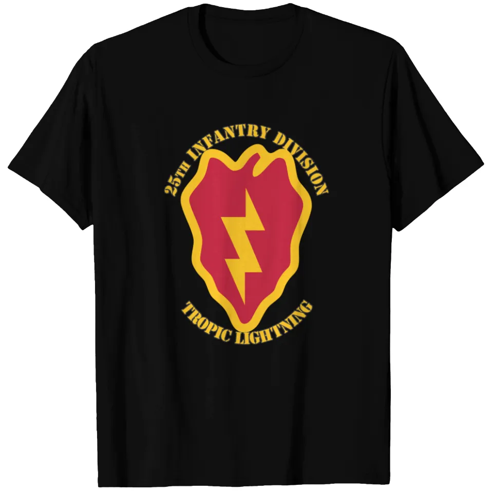 T-shirt pour hommes de la 25e Division d'Infanterie en noir — T-shirts pour hommes