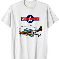 T-shirt P51D 5 Mustang Aircraft pour hommes par Motormaniac — T-shirts pour hommes