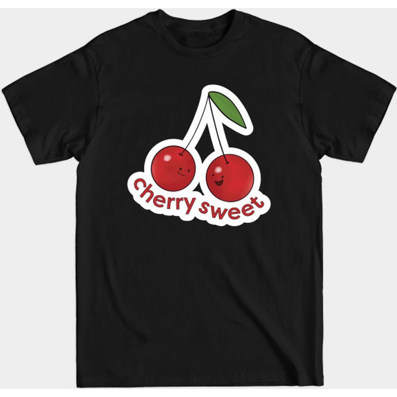 T-shirt Cherry Sweet pour hommes en noir — T-shirts pour hommes