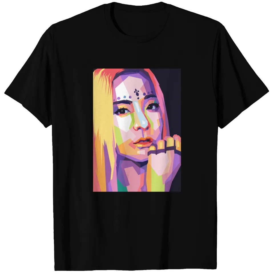 2ne1 Dara - T-shirt Kpop pour hommes en noir — T-shirts pour hommes