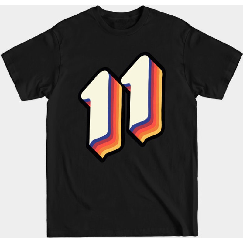 Number Eleven 11 - T-shirt pour hommes en noir — T-shirts pour hommes
