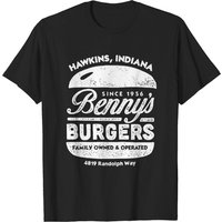 T-shirt Benny's Burgers Blanc pour Hommes — T-shirts pour hommes