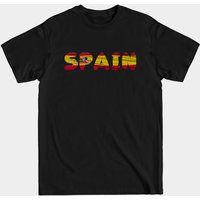 T-Shirt Espagne pour Hommes en Noir par Printerval — T-shirts pour hommes