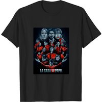 T-shirt pour hommes La Casa De Papel bleu et rouge — T-shirts pour hommes