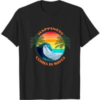 T-shirt pour hommes Surfing Sport Happiness Comes In Waves — T-shirts pour hommes