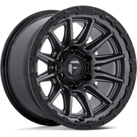 Fuel FC866 Piston Matte Gunmetal Gloss Black Lip 17x9 Rims — Wheels & Rims