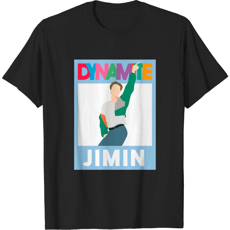 T-shirt pour hommes BTS Dynamite Jimin en noir