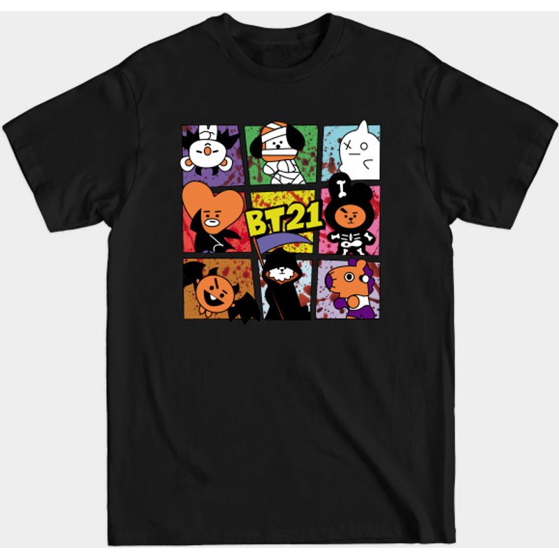 T-shirt Halloween BT21 pour hommes - Noir — T-shirts pour hommes