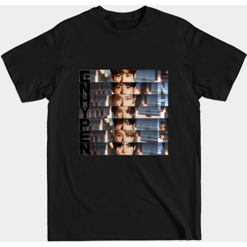 Enhypen44 - T-shirt noir pour hommes Enhypen — T-shirts pour hommes