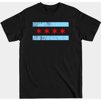 Chicago Flag Distressed T-Shirt for Men — Mens T Shirts