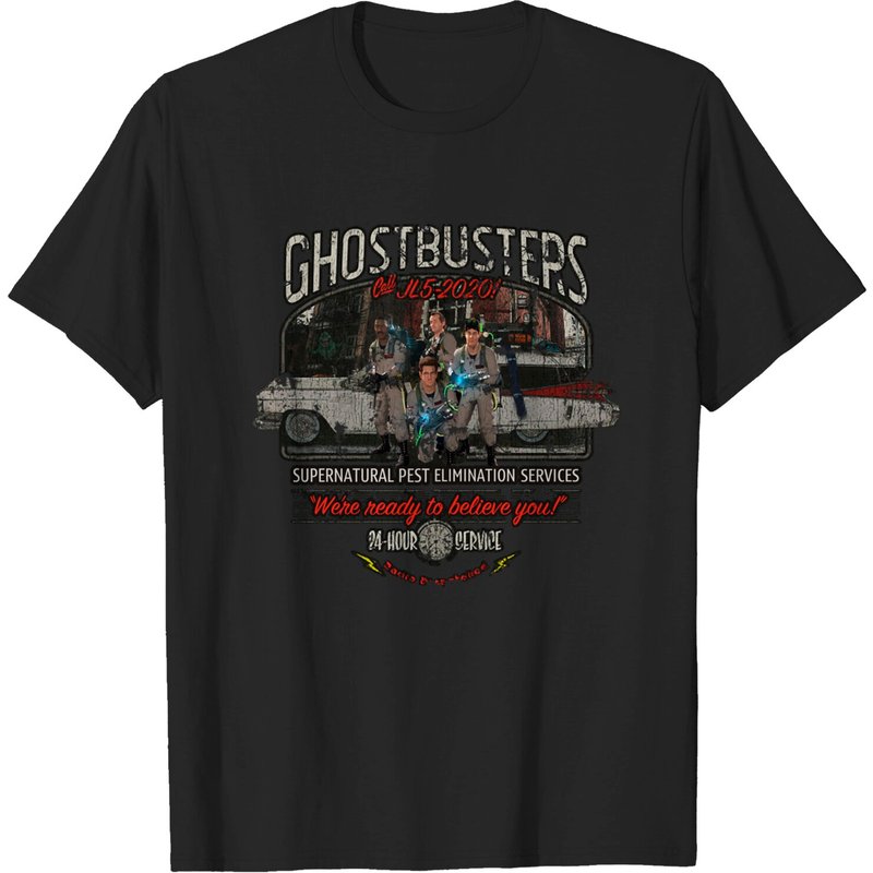 Ghostbusters Vintage T-Shirt for Men in Black — Mens T Shirts