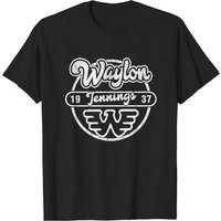 T-shirt pour hommes Waylon Jennings en noir — T-shirts pour hommes