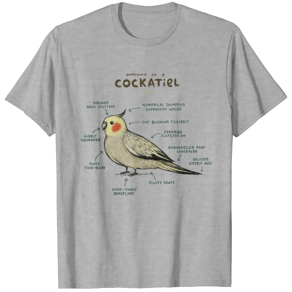Anatomie d'un Cockatiel - Lol - T-shirt pour hommes