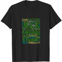 Martin Luther King Jr Day Word Cloud Montage T-Shirt for Men — Mens T Shirts
