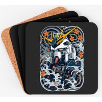 Nu Gundam Coasters with Cork Bottoms - Round or Square — Coasters & Placemats