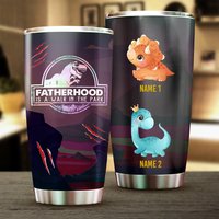 Personalized Tumbler - Fatherhood Is A Walk In The Park - Dark Version