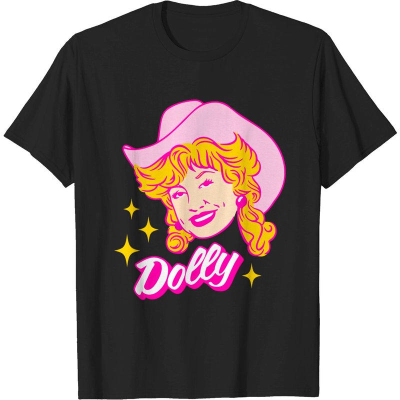 T-shirt pour hommes Dolly Parton en noir — T-shirts pour hommes