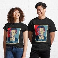 T-shirt classique Sean Penn pour hommes en noir — T-shirts pour hommes