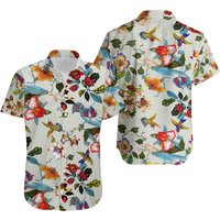 Vintage 90s White Floral Print Hawaiian Shirt