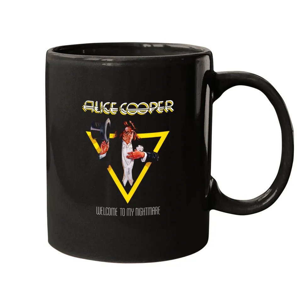 Alice Cooper Welcome To My Nightmare Yellow Triangle Mug