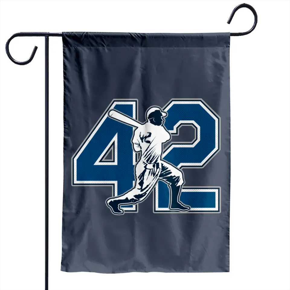 Jackie Robinson Garden Flags by Printerval