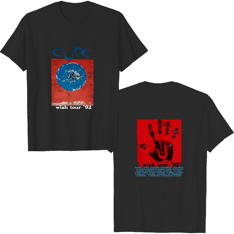 T-shirt pour hommes Vintage The Cure 1992 Wish Tour — T-shirts pour hommes