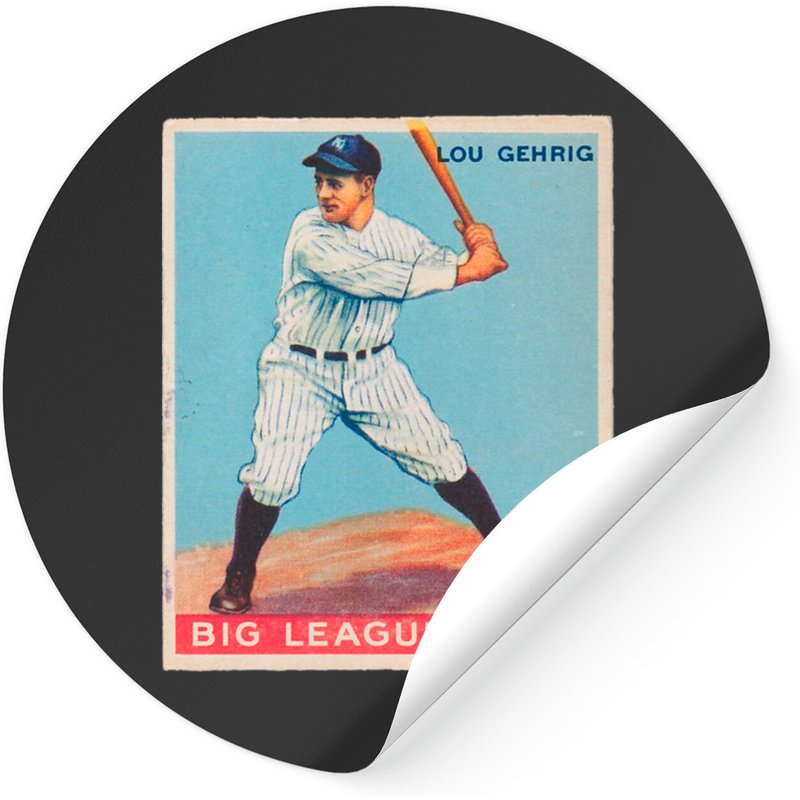 Autocollants de la carte de baseball Lou Gehrig 1933 Goudey — Autocollants et stickers