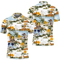 Chemise hawaïenne brune Snoopy et ses amis — Chemises décontractées pour hommes