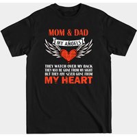 T-shirt Mom And Dad My Angels pour hommes - En mémoire des parents