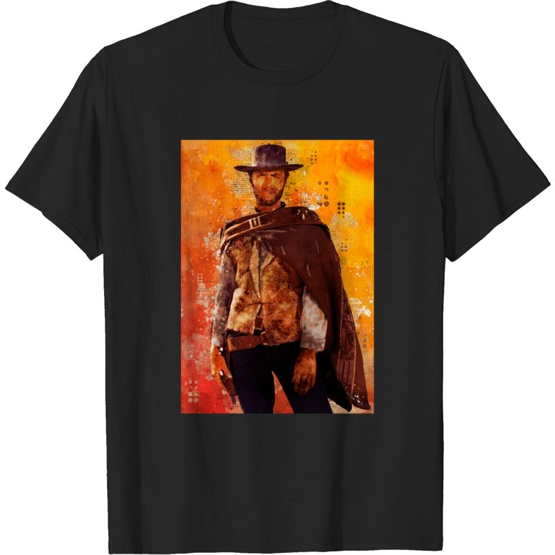 T-shirt pour hommes Clint Eastwood en noir — T-shirts pour hommes