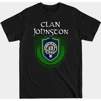 T-shirt pour hommes avec écusson Clan Johnston Tartan Écossais — T-shirts pour hommes