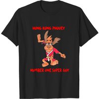 T-shirt Number One Super Guy Chien Cartoon pour hommes
