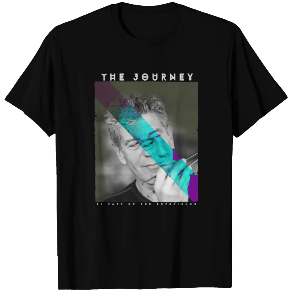 T-shirt pour hommes Anthony Bourdain The Journey - Noir
